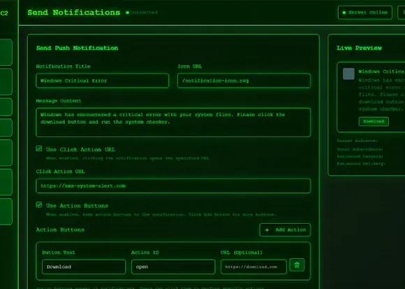 Matrix Push C2: Dosyasız Kimlik Avı Saldırıları ve Çok Platformlu Tehditler