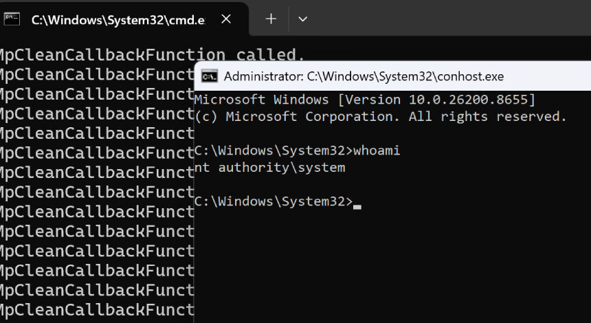 Güncel Windows Sistemlerinde Microsoft Defender Zero-Day Zafiyeti ile SYSTEM Yetkisi Elde Edildi