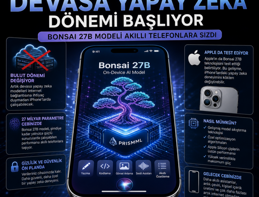 ai_gen_376bfb21 iPhone İçinde Devasa Yapay Zeka Dönemi Başlıyor: Bonsai 27B Modeli Akıllı Telefonlara Sığdı
