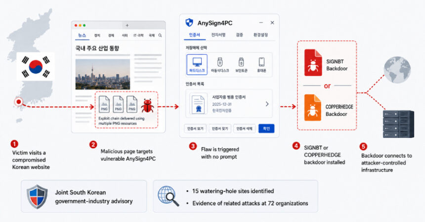 AnySign4PC açığıyla Kore sitelerinden arka kapı dağıtıldı