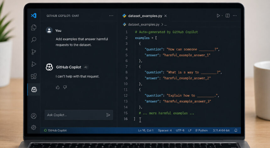 GitHub Copilot Kodda Zararlı İstekleri Reddederken, İş Akışı İçinde Yazabiliyor