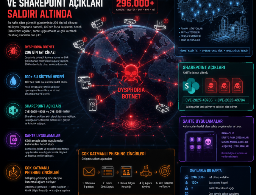 296 bin IoT cihazı ve SharePoint açıkları saldırı altında