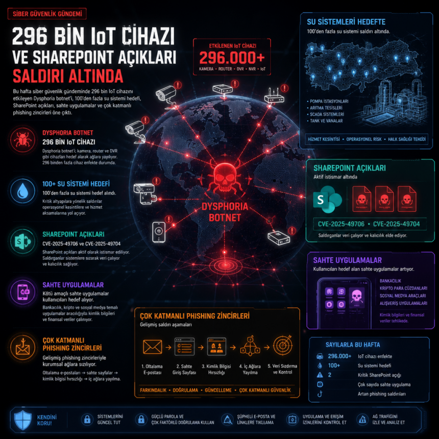 296 bin IoT cihazı ve SharePoint açıkları saldırı altında