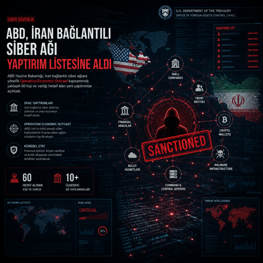 ABD, İran Bağlantılı Siber Ağı Yaptırım Listesine Aldı