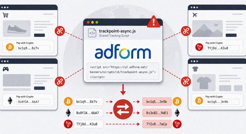 Adform’un reklam scripti zehirlendi, kripto cüzdan adresleri değiştirildi