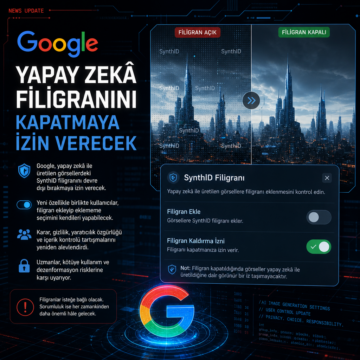 Google, yapay zekâ filigranını kapatmaya izin verecek