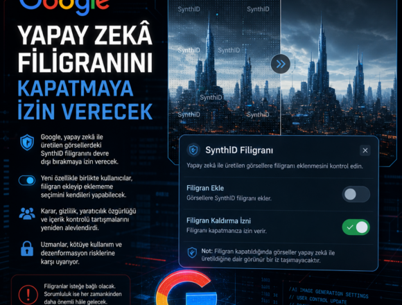 Google, yapay zekâ filigranını kapatmaya izin verecek