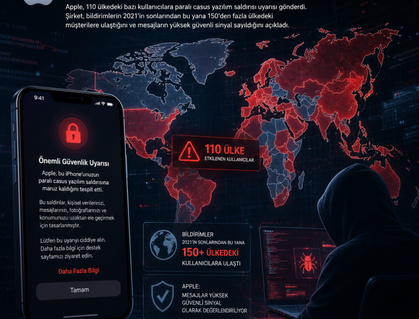 Apple, 110 ülkedeki kullanıcılara casus yazılım uyarısı gönderdi