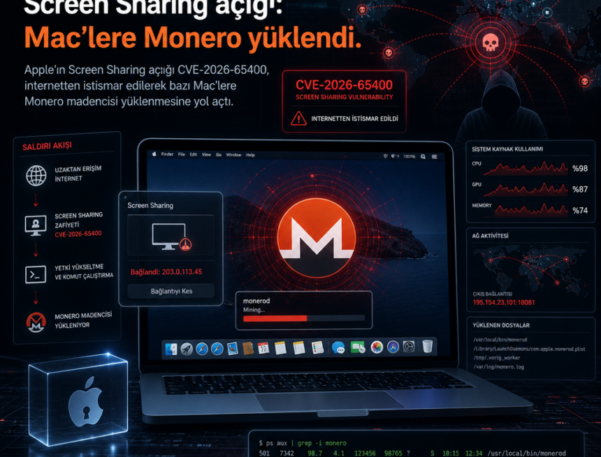 Apple’ın Screen Sharing açığı: Mac’lere Monero yüklendi