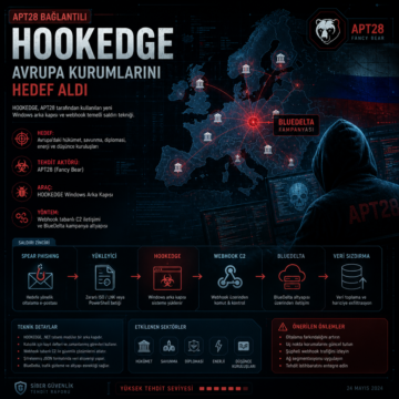 APT28 bağlantılı HOOKEDGE, Avrupa kurumlarını hedef aldı