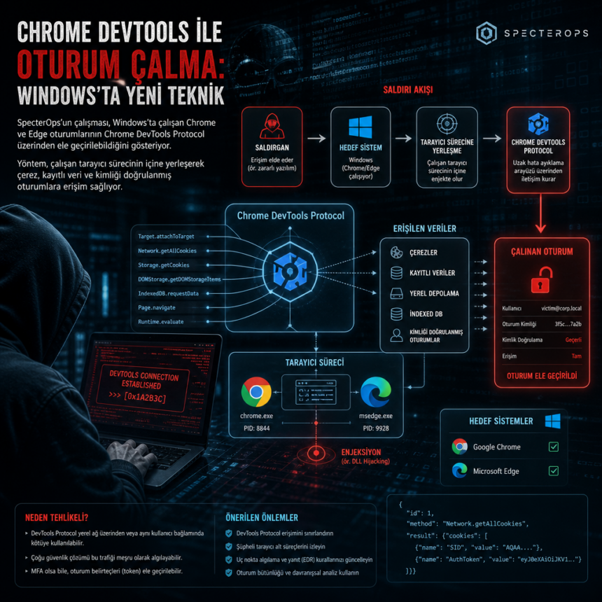 Chrome DevTools ile oturum çalma: Windows’ta yeni teknik