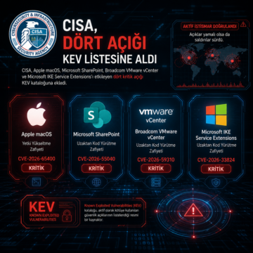 CISA, macOS ve SharePoint dahil dört açığı KEV listesine aldı