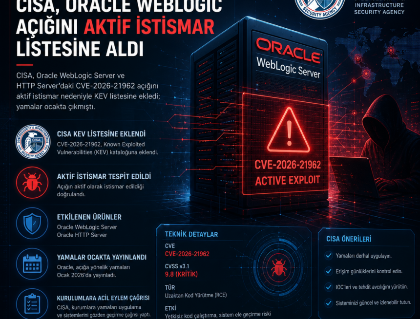 cisa-oracle-weblogic-acigini-aktif-istismar-listesine-aldi CISA, Oracle WebLogic açığını aktif istismar listesine aldı