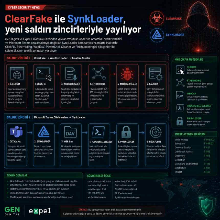 ClearFake ile SynkLoader, yeni saldırı zincirleriyle yayılıyor