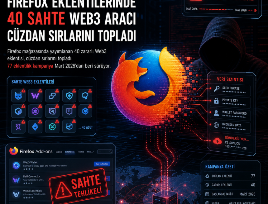 Firefox eklentilerinde 40 sahte Web3 aracı cüzdan sırlarını topladı