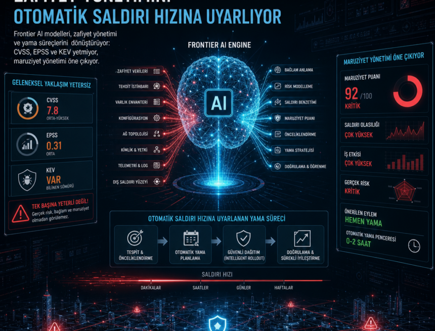 frontier-ai-zafiyet-yonetimini-otomatik-saldiri-hizina-uyarliyor Frontier AI, zafiyet yönetimini otomatik saldırı hızına uyarlıyor