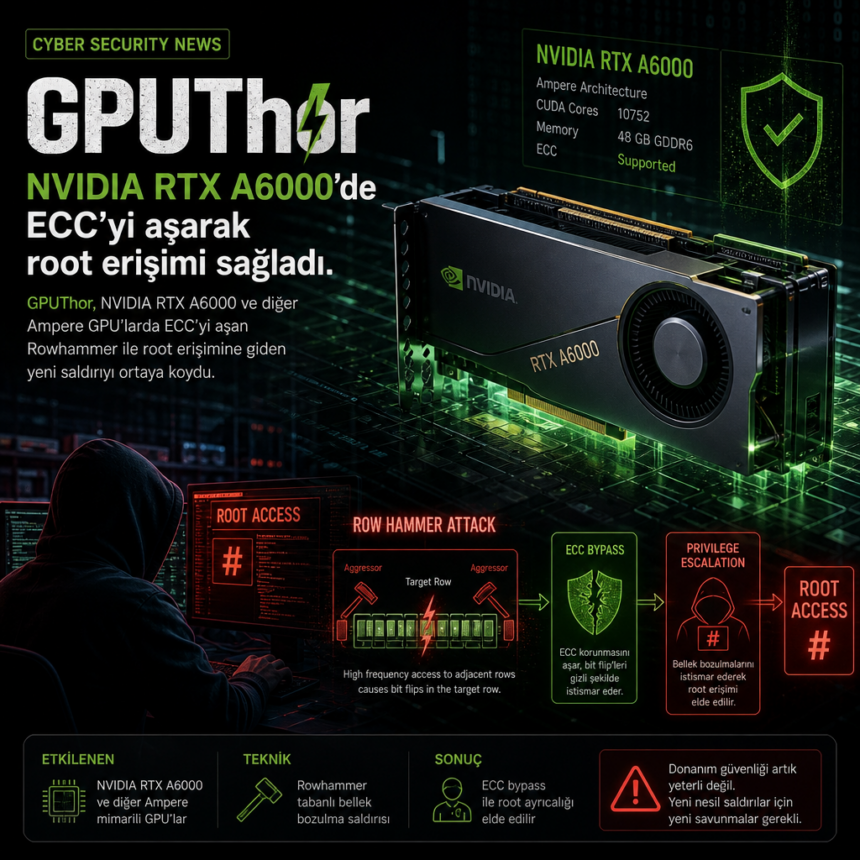 GPUThor, NVIDIA RTX A6000’de ECC’yi aşarak root erişimi sağladı