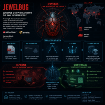 Jewelbug, casusluk ve kripto dolandırıcılığını tek panelden yürütmüş