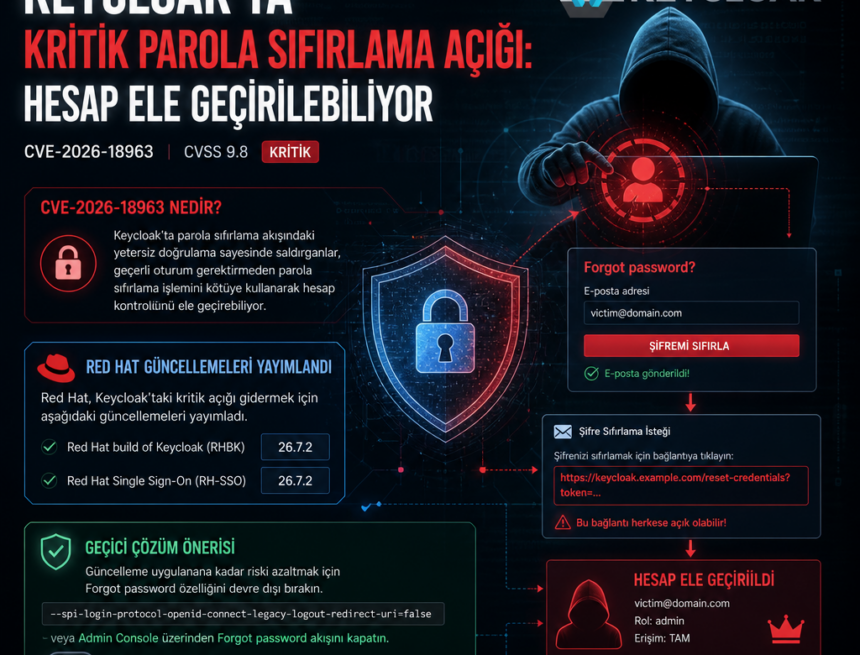 Keycloak’ta kritik parola sıfırlama açığı: Hesap ele geçirilebiliyor