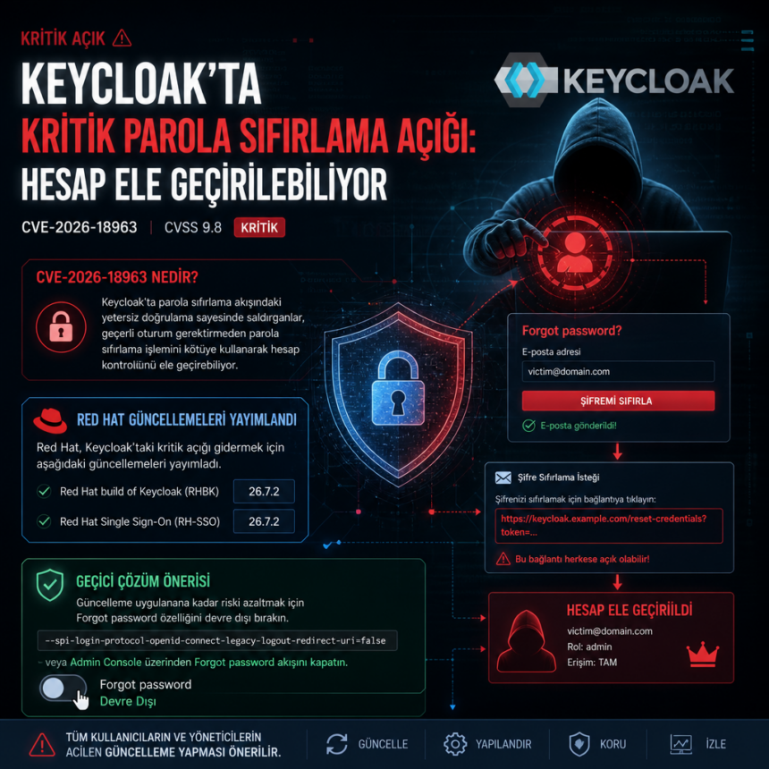 keycloakta-kritik-parola-sifirlama-acigi-hesap-ele-gecirilebiliyor Keycloak’ta kritik parola sıfırlama açığı: Hesap ele geçirilebiliyor