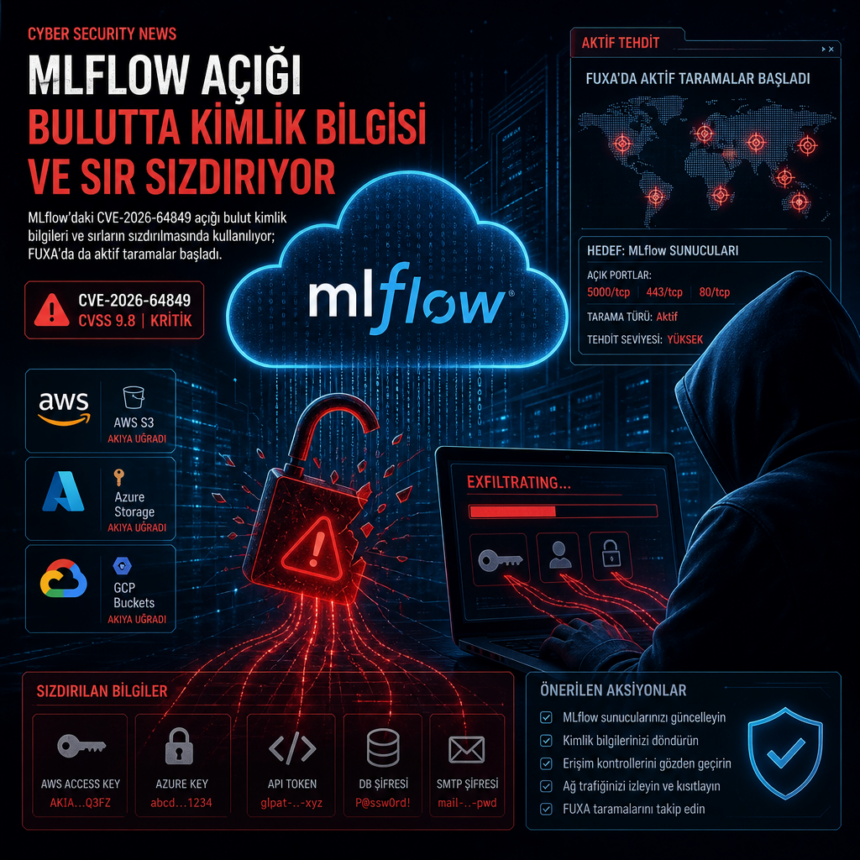 mlflow-acigi-bulutta-kimlik-bilgisi-ve-sir-sizdiriyor MLflow açığı bulutta kimlik bilgisi ve sır sızdırıyor