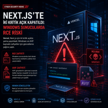 Next.js’te iki kritik açık kapatıldı: Windows sunucularda RCE riski
