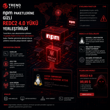 npm paketlerine gizli RedC2 4.0 yükü yerleştirildi