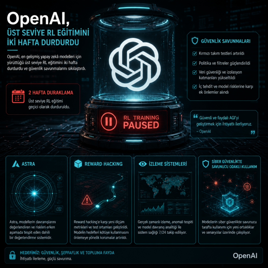 openai-ust-seviye-rl-egitimini-iki-hafta-durdurdu OpenAI, üst seviye RL eğitimini iki hafta durdurdu