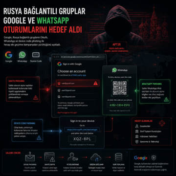 Rusya bağlantılı gruplar Google ve WhatsApp oturumlarını hedef aldı