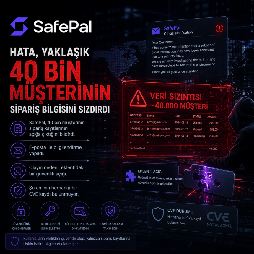 SafePal: Hata, yaklaşık 40 bin müşterinin sipariş bilgisini sızdırdı