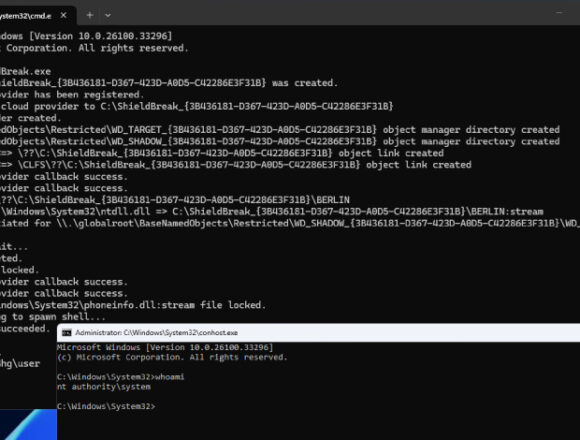 ShieldBreak PoC, Defender yamasını SYSTEM yetkisiyle aşıyor