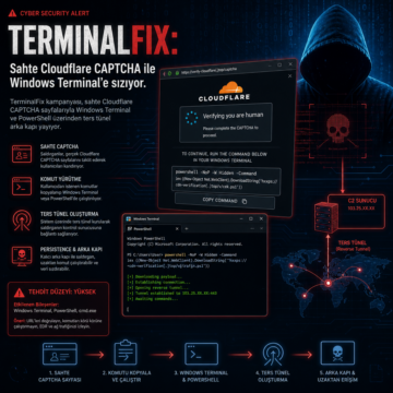 TerminalFix: Sahte Cloudflare CAPTCHA ile Windows Terminal’e sızıyor