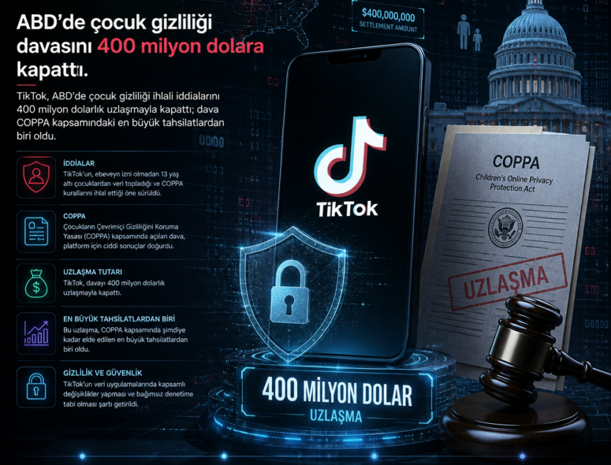 tiktok-abdde-cocuk-gizliligi-davasini-400-milyon-dolara-kapatti TikTok, ABD’de çocuk gizliliği davasını 400 milyon dolara kapattı