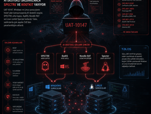 UAT-10147, AI destekli saldırılarla SPECTRE ve rootkit yayıyor