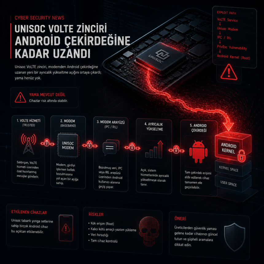 Unisoc VoLTE zinciri Android çekirdeğine kadar uzandı