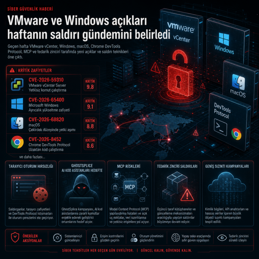 VMware ve Windows açıkları haftanın saldırı gündemini belirledi