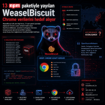 13 npm paketiyle yayılan WeaselBiscuit Chrome verilerini hedef alıyor