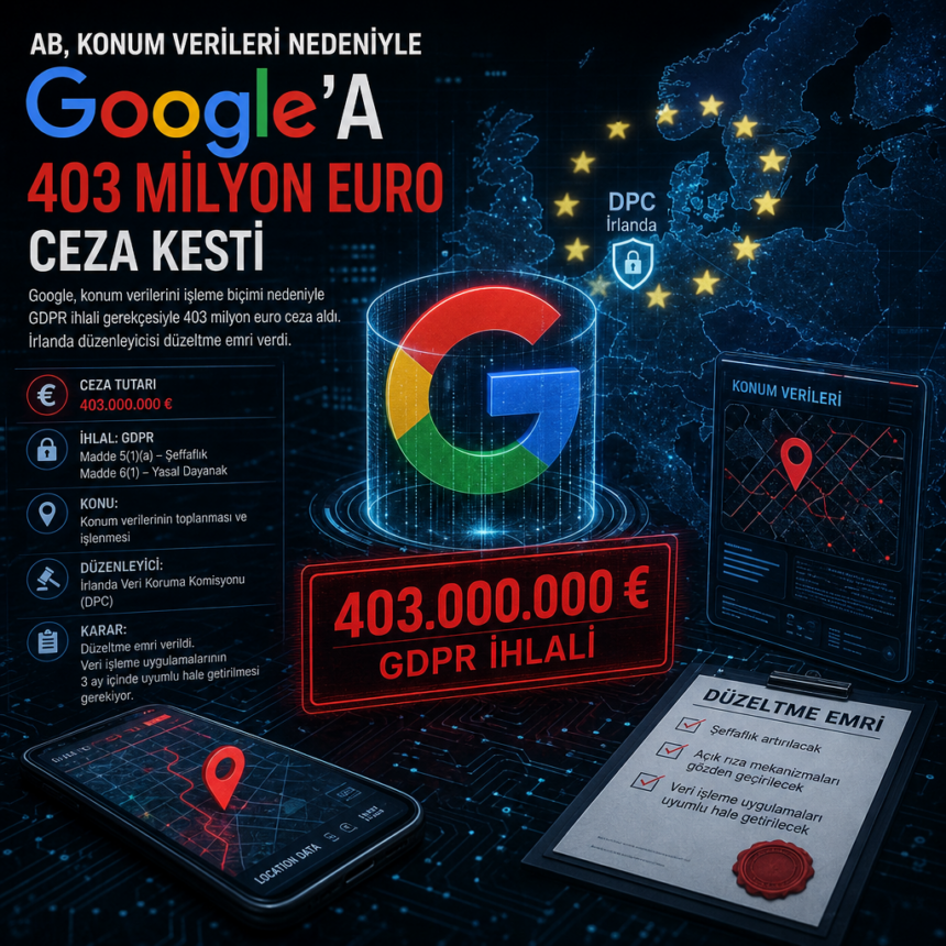AB, konum verileri nedeniyle Google’a 403 milyon euro ceza kesti