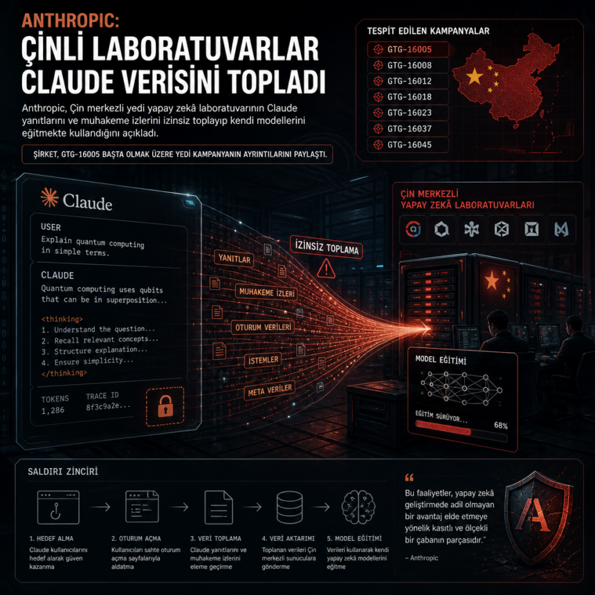Anthropic: Çinli laboratuvarlar Claude verisini topladı