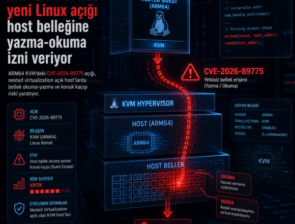 ARM64 KVM’de yeni Linux açığı host belleğine yazma-okuma izni veriyor