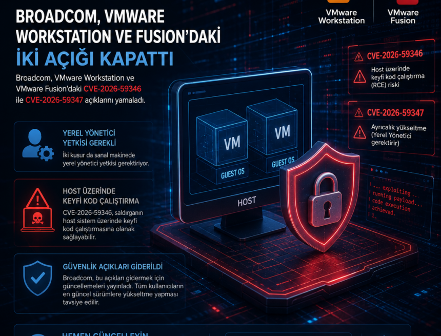 Broadcom, VMware Workstation ve Fusion’daki iki açığı kapattı