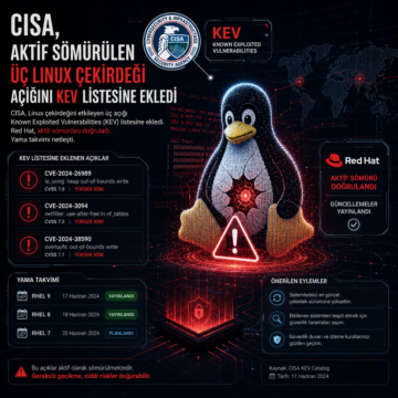CISA, aktif sömürülen üç Linux çekirdeği açığını KEV listesine ekledi