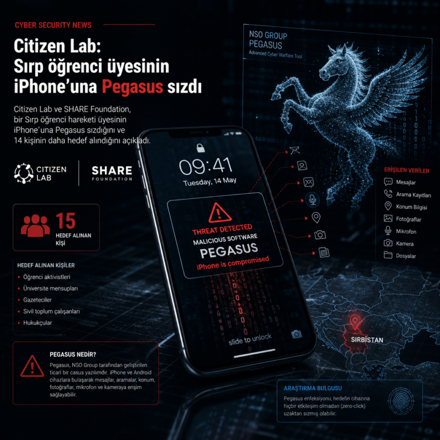 citizen-lab-sirp-ogrenci-uyesinin-iphoneuna-pegasus-sizdi Citizen Lab: Sırp öğrenci üyesinin iPhone’una Pegasus sızdı