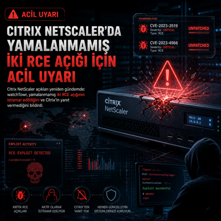 citrix-netscalerda-yamalanmamis-iki-rce-acigi-icin-acil-uyari Citrix NetScaler’da yamalanmamış iki RCE açığı için acil uyarı
