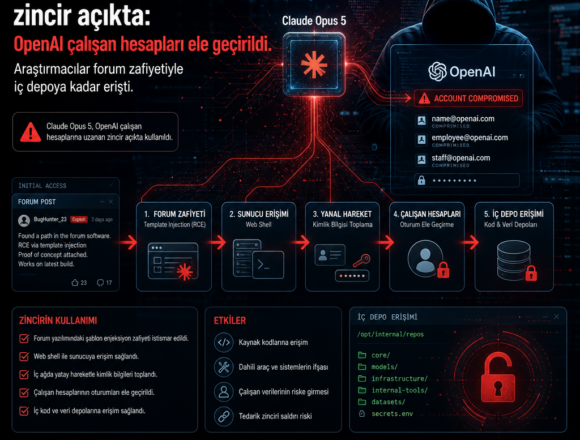 Claude Opus 5 destekli zincir açıkla OpenAI çalışan hesapları ele geçirildi