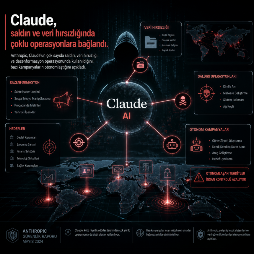 Claude, saldırı ve veri hırsızlığında çoklu operasyonlara bağlandı